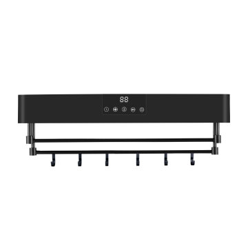 modern design wall mounted bathroom kitchen black smart black electric dry UV towel warmer towel rack